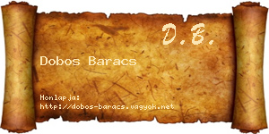 Dobos Baracs névjegykártya